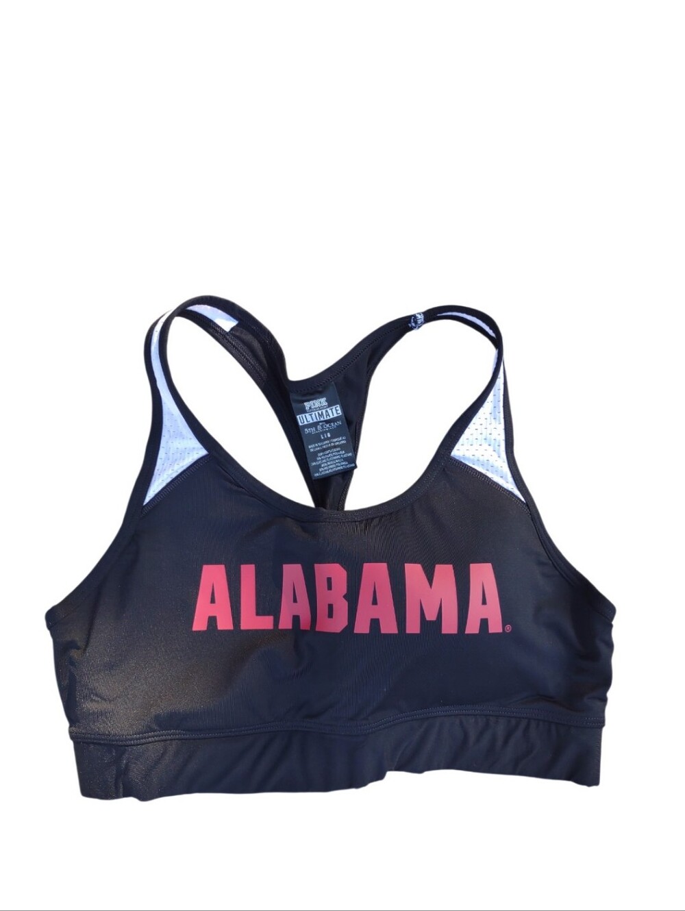 Victoria's Secret Pink Large Racerback Wireless Sports Bra L Alabama Sports Bra